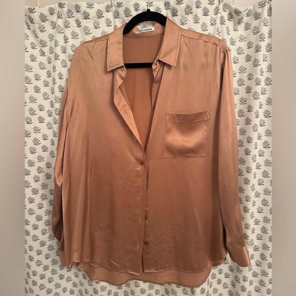 Reformation 100% Silk Shirt